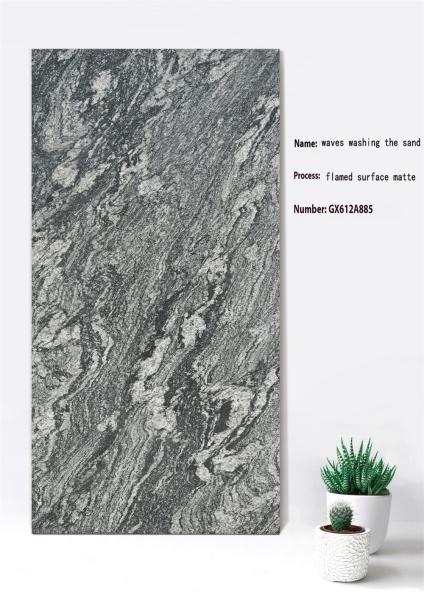 60x120cm Surface enflammée Mat gris Rideau de mur Carreaux épais Pour balcon ISO9001 résistance aux acides