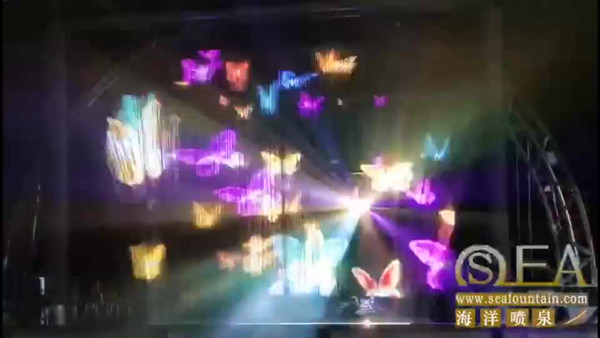 Características de la empresa privada Fuente de cortina de agua digital