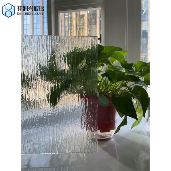 Custom Cut 4mm 5mm 6mm Figured Patterned Glass with GB15763.2-2005 CE Certificate