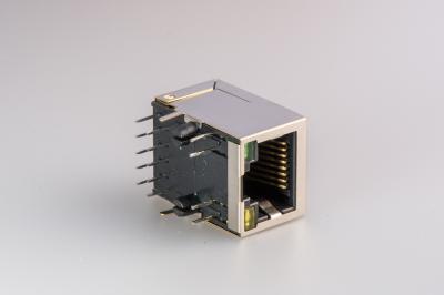 o lado de 21.6L RJ45 Jack modular entra com o soquete do protetor e da rede do diodo emissor de luz 10P Jack