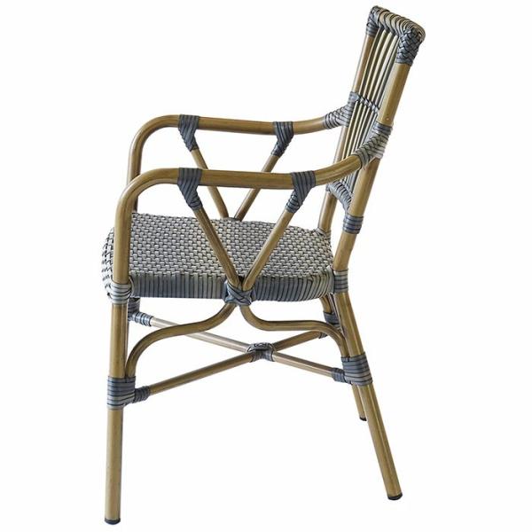 Anti Moth Aluminum Bistro Waterproof Wicker Rattan Dining Chairs