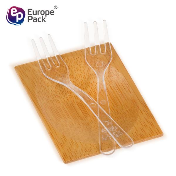 Food grade eco-friendly disposable ps material plastic two prong fork