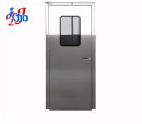 Single-person stainless steel cleanroom door with visual window closer with sterile low fingerprint for cleanrooms of pharmaceutical/food/lab
