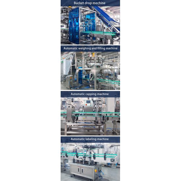 10L Drum Fully Automatic Filling Line for Plastic Parts Auto Loading , Weighing , Capping
