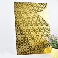 Le miroir de la feuille 4x8 d'acier inoxydable d'ascenseur de bord de moulin a gravé à l'eau-forte la couleur de cuivre de Pvd d'or pour la porte