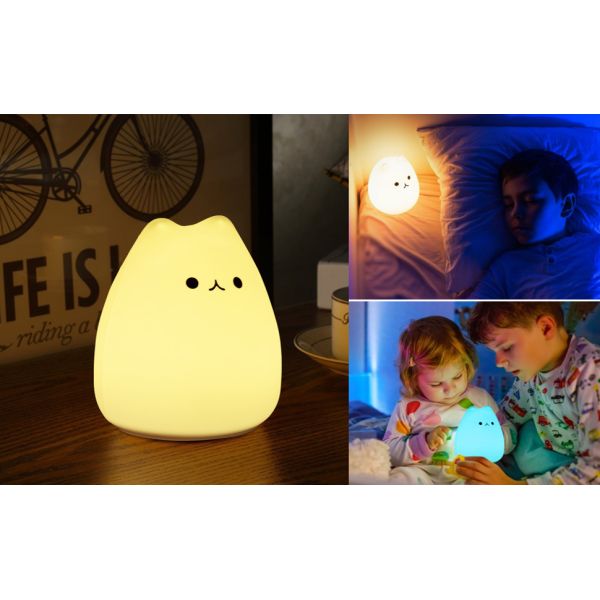 7 Colors Eco Friendly 0.3W Silicone LED Night Light For Christmas Gifts