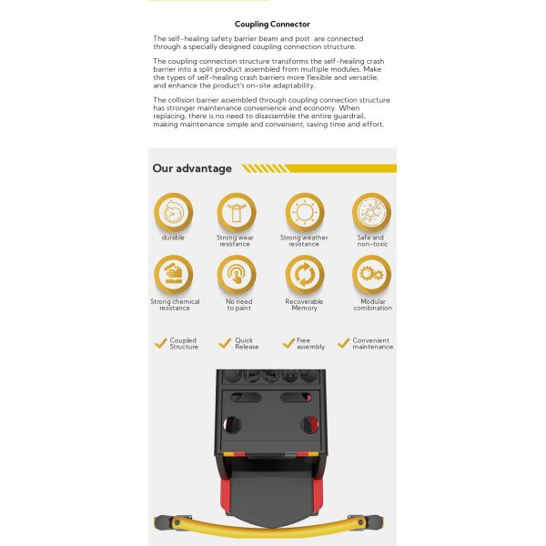 Hsj Warehouse Elevator Forklift Flexible Safety Barrier Anti Collision