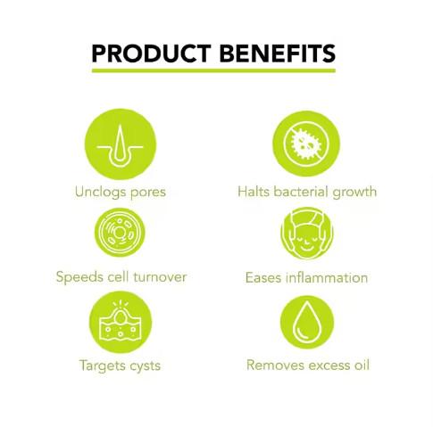 10% Benzoyl Peroxide Facial Cleanser Deep Clean Acne Remove Dead Skin Pore Scrub Wash Facial Clean Oil Control Face Care