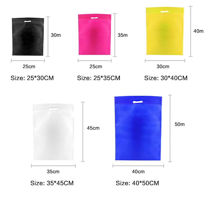 Non-Woven Flat-top bag Pocket Small Bag Folding Style Promotion Packing Die Cut bag  with Your logo