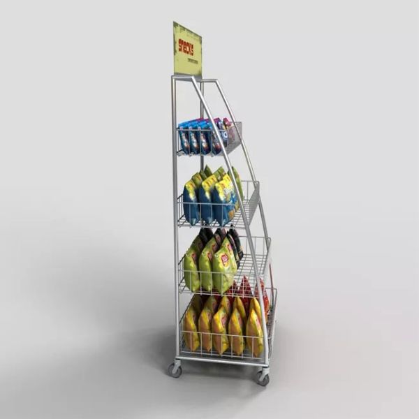 Wire Shelving Grid Panel Display Racks for Eco-Friendly Advertising and Displaying Snacks