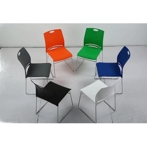 4 Legs PP Stackable Meeting Chair Fixed For Office / Conference