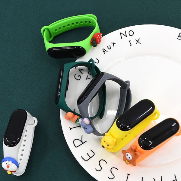 Kids Cartoon Electronic Bracelet Watch Thermoplastic Silicone Rectangular Case