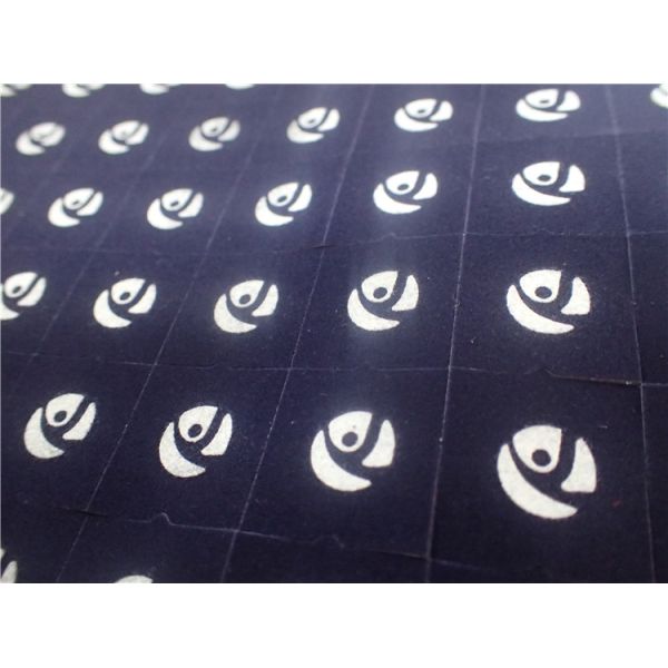 Short Plush Monochrome Flocking Heat Transfer Logo For Clothing Bright Blue Color