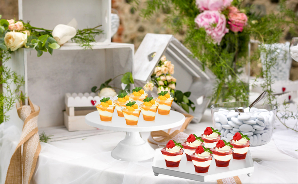 Plastic Dessert Cups With Spoons, Irregular Triangular Mini Dessert Bowls For Party Trifle, Yogurt Parfait, Pudding, Appetizers