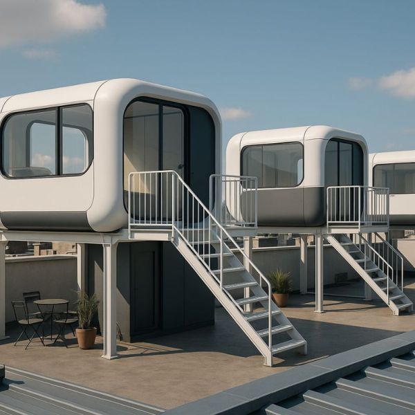 Luxury Bedroom Living Room Modern Prefab Smart Tiny Space Capsule Mobile Modular Container Capsule House Hotel