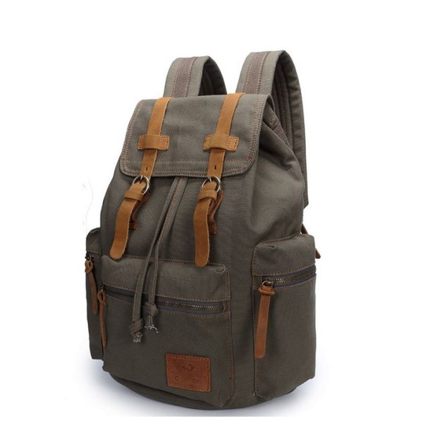 Backpack male cotton casual canvas backpack sports bag student computer bag large capacity
