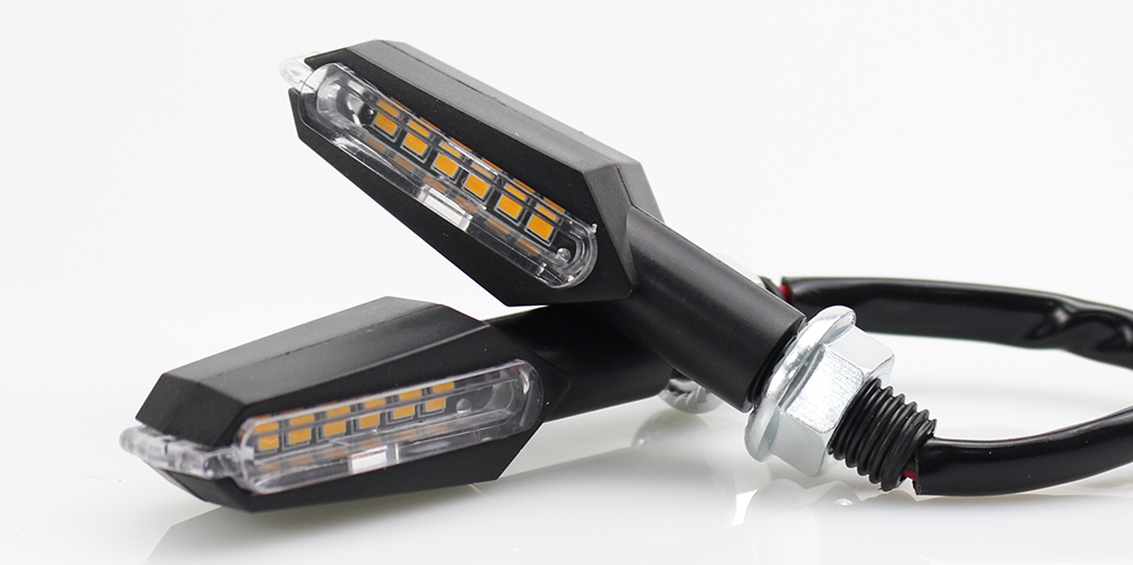 Universal 12V Motorcycle Water Lamp Blinker Turn Signal Light with Flashing Indicator