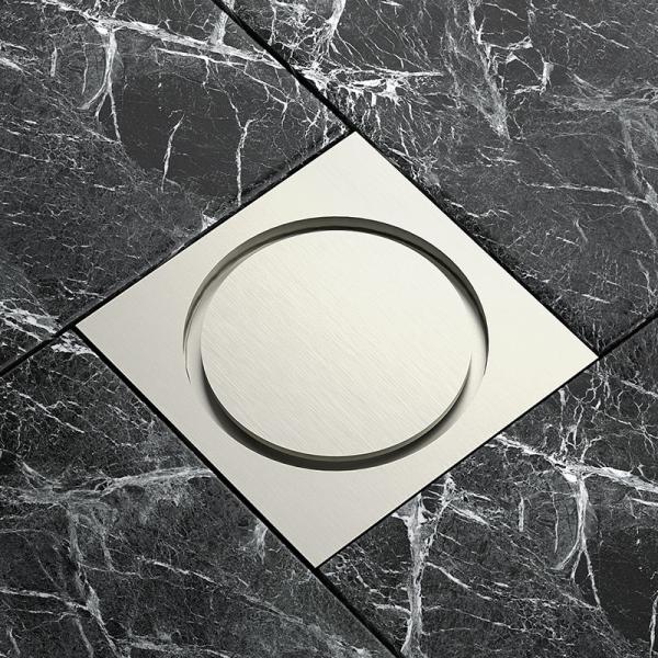 Home Brass chrome floor drain OEM/ODM Embedded Square Shape