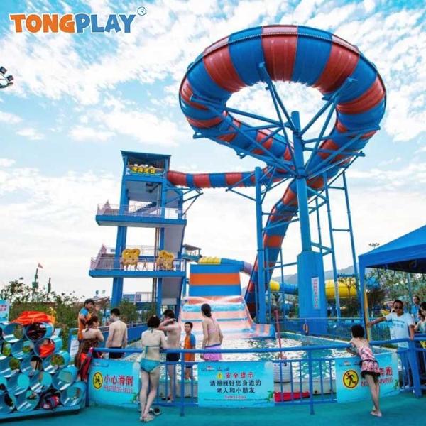 Fiberglass Water Slide Theme Amusement Park Play Equipment Big Pool Slide Design for Adults and Children