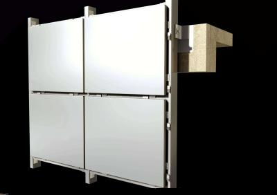 Fluorocarbon Aluminum Solid Panel Curtain Wall Facade Cladding Good Strength