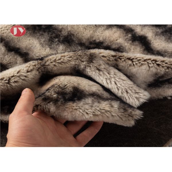 Gray Two Tone Faux Fur Fabric Sewing Costume Shag Fluffy Fur Imitation 900gsm