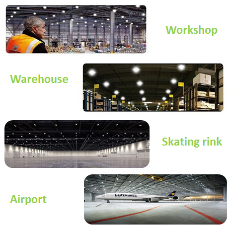 122Lm / W ufo Led High Bay Light CRI >80 IP65 warehouse lighting led high bay light