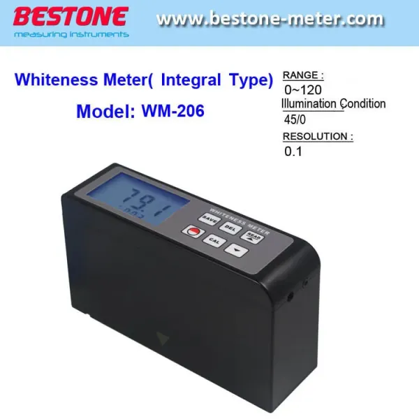 Paint Paper Powder Whiteness Meter Light Leucometer Handheld Digital with Aluminium Case