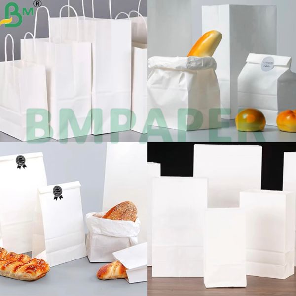 60g High Strength Flexibility White 800*1100mm white Kraft paper for shopping bag Handbag