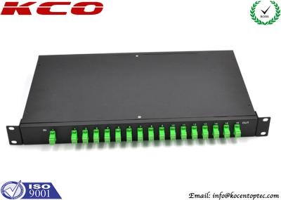 Conector do SC/APC da montagem em rack do divisor 1 a 16 da fibra ótica do único modo de Corning