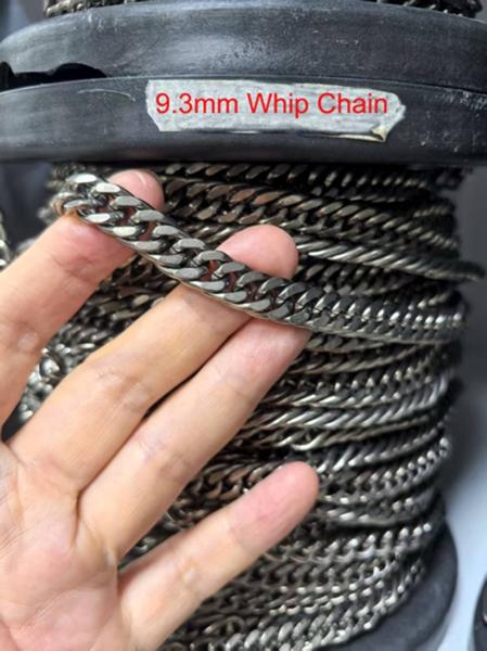 Stocked and Hot Sale 9.3mm Whip Chain Titanium Accessories Gentlemen Chain