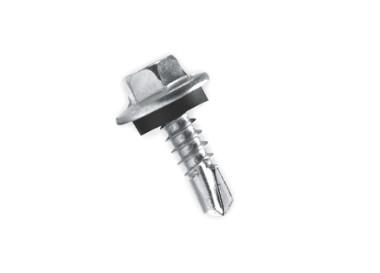 DIN / ANSI Standard Chipboard Wood Screws , Hex Washer Self Drilling Screw