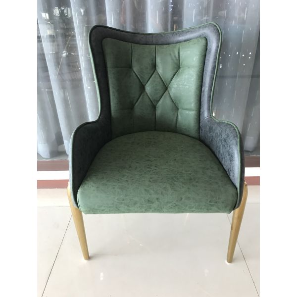 Modern 47cm 56cm Armrest Faux Leather Dining Chairs