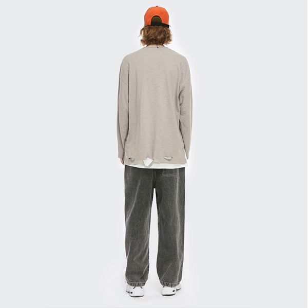 ODM ясно покрасил длинной плечо шеи экипажа равнины рукава упаденное фуфайкой