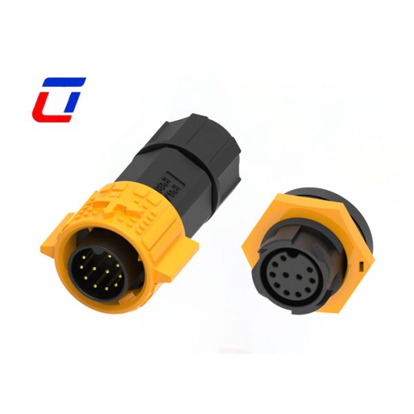 M19 11Pin IP67 Panel Mount Connector Push Pull Industrial Plug Socket For Data