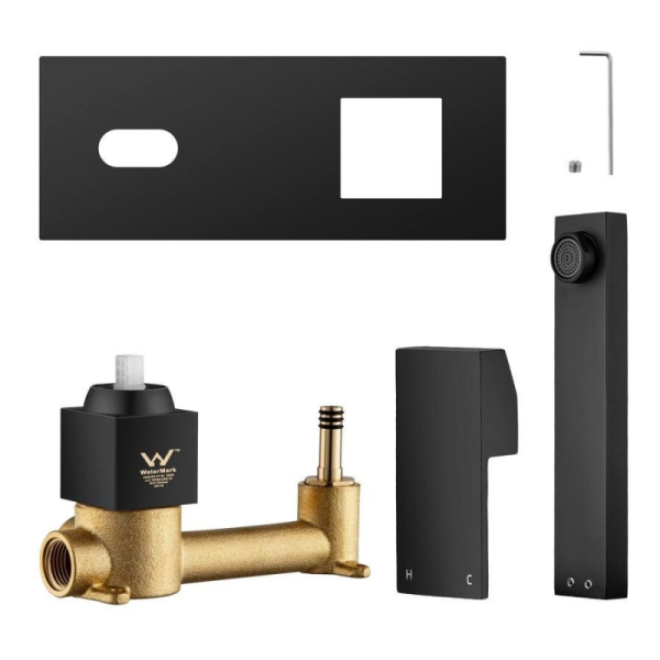Square Lizhen Simple Bathroom Taps Kitchen Laundry Faucet Wall Mixer Tap Basin Faucet Sink