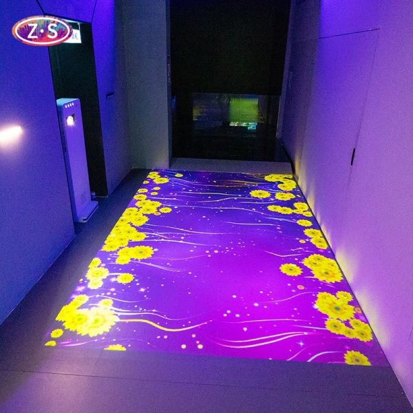 Ultra Short Throw Interactive Floor Game Flower Field Floor Projector Game