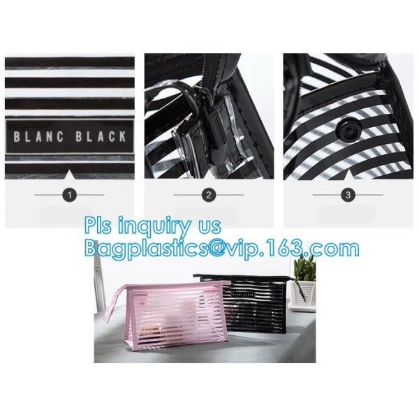 Toilet Towel Packaging Custom Clear Plastic PVC Travel Cosmetic Bag with Zipper, Eco friendly clear pvc zip lock pouch Z