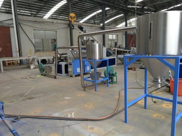 PVC Hot Cut Plastic Granules Machine , Twin Screw Granulation Production Line