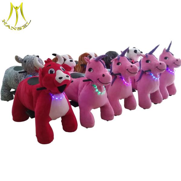 Hansel coin operated animals battery cars plush horse stuffed animal toy