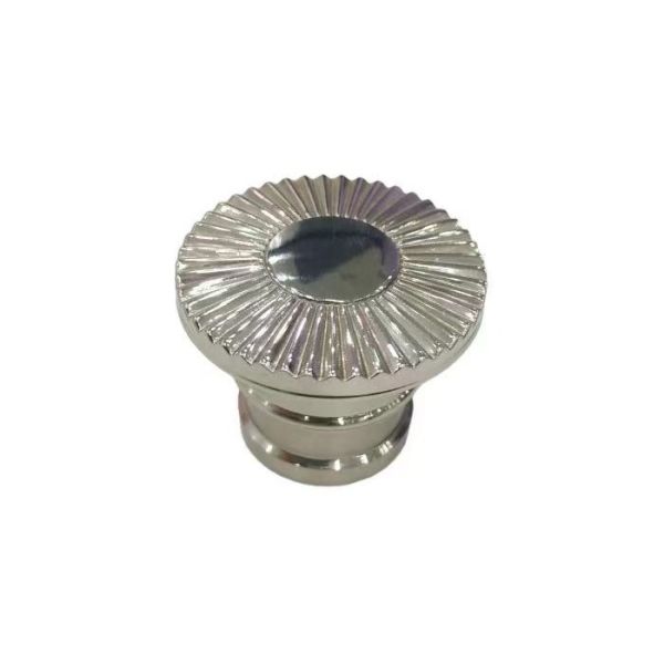 OEM / ODM Customized Zamak Perfume Bottle Cover Silver Perfume Bottle Tops