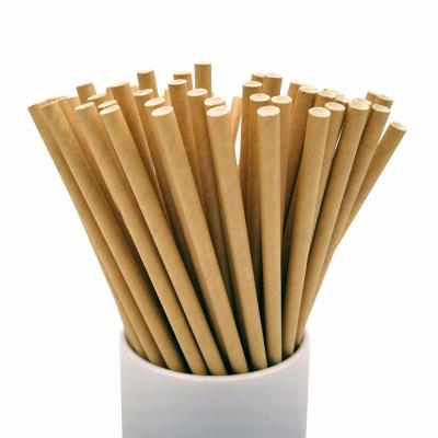 Commercial Convenient Kraft Paper Straws Portable Lightweight 1.2g Per Pcs