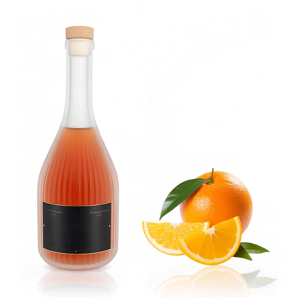 500ml Clear Glass Liquor Bottle With Cork Stopper For Whiskey Vodka Tequila Wine