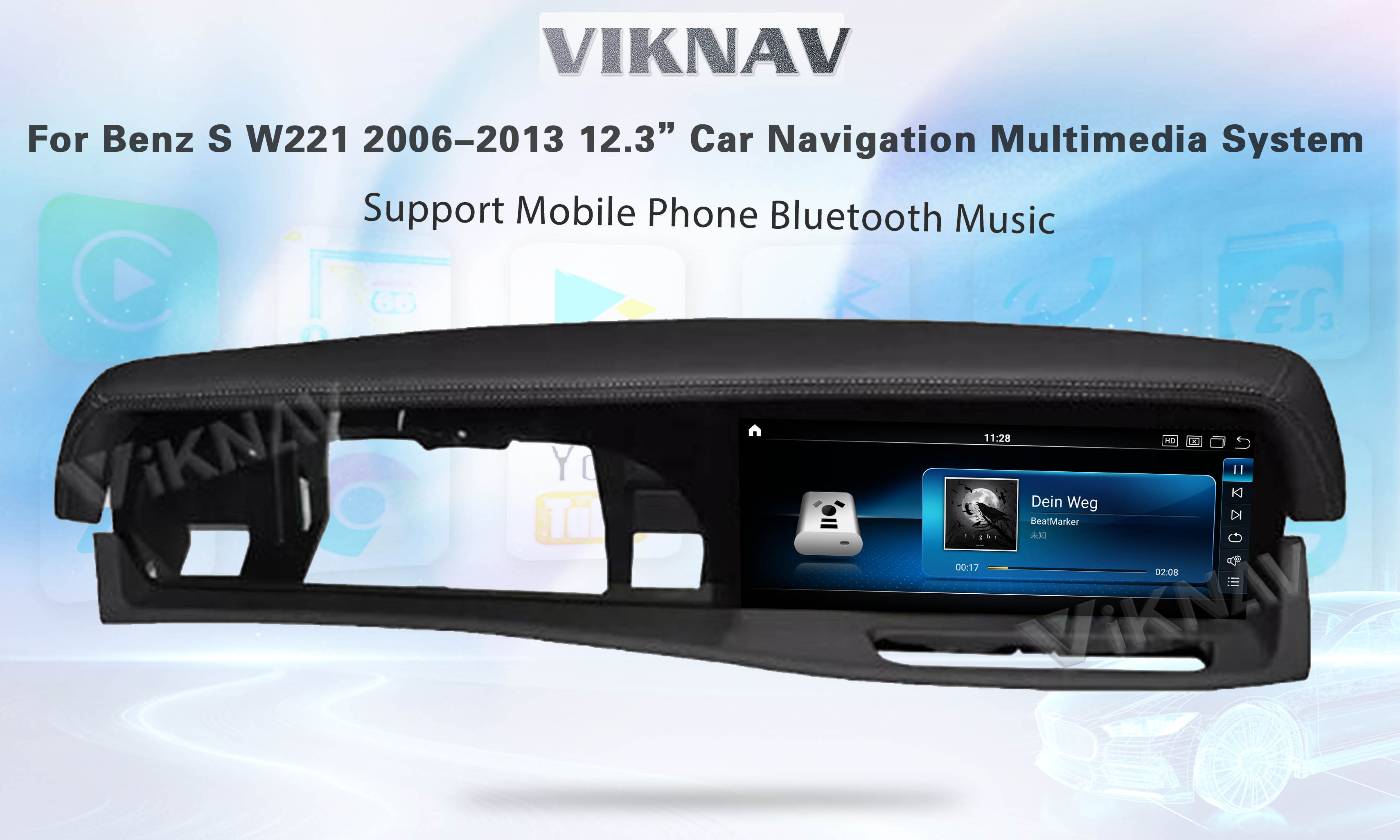 12.3 дюймовый Mercedes Android Screen Слуховой аппарат Сенсорный экран для Benz S Class 2006-2013