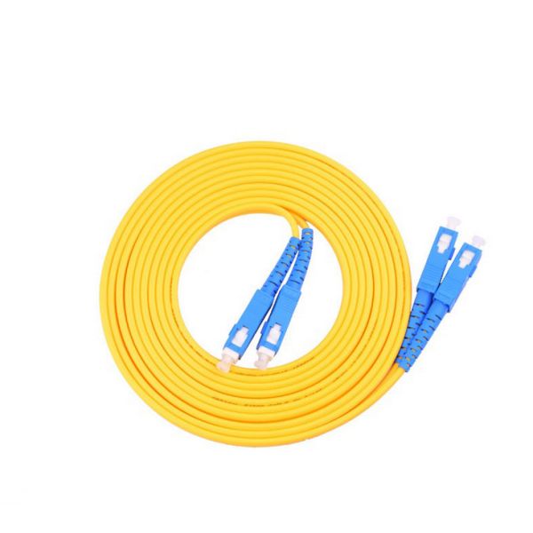 Blue Duplex Fiber Optic Patch Cord SC UPC Single Mode 1310nm with G652D Cable and ≤0.3dB Insertion Loss