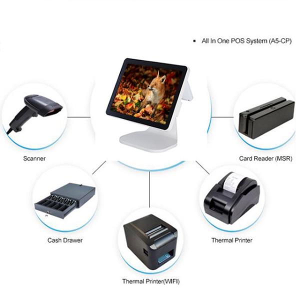2 * 220 VFD  Windows Tablet Pos SystemWith Aluminium Alloy Housing