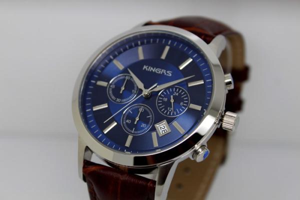 OEM Stainless Steel Multifunction Wrist Watch For Men , Water Resistant Watch Logo Customized
