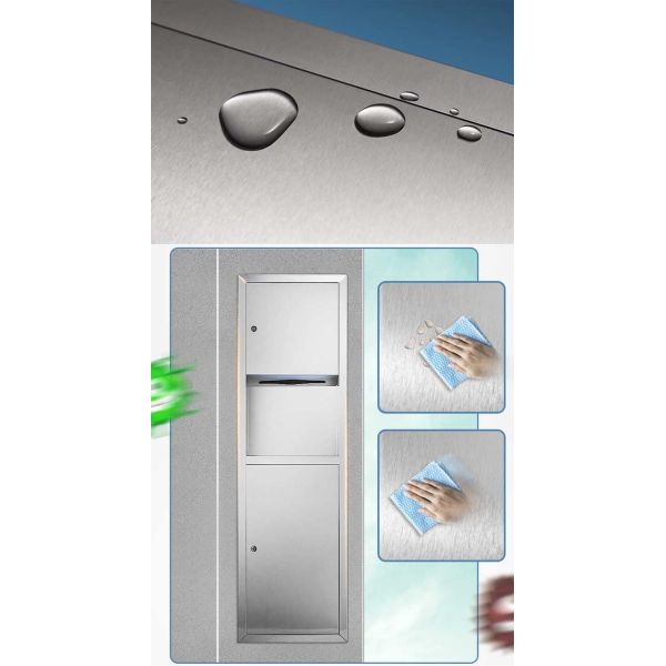 Restroom Rectangular Surface Mounted Paper Towel Dispenser With Polishing Finish OEM