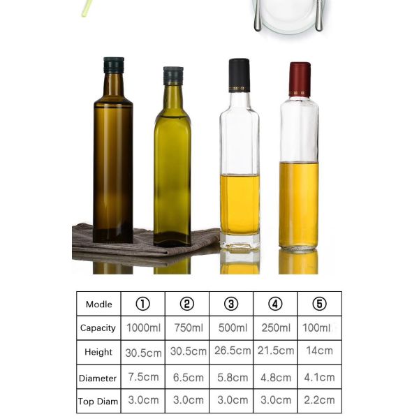 Стеклянная тара оливкового масла кухни, классический Круэт оливкового масла с Поурер