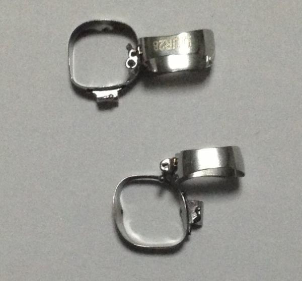 Metal Dental Bands For Braces , Orthodontic Teeth Bands With Buccal Tube