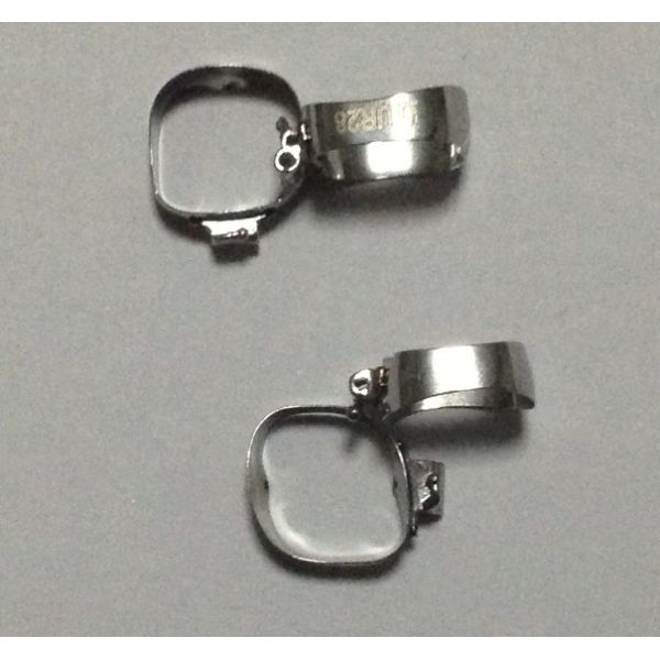 Metal Dental Bands For Braces , Orthodontic Teeth Bands With Buccal Tube